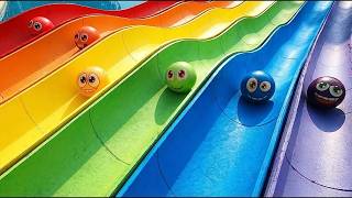 Marble Run Race 1000 Marbles Rain Gutter VS Mega Whirlpool ASMR Amakandu