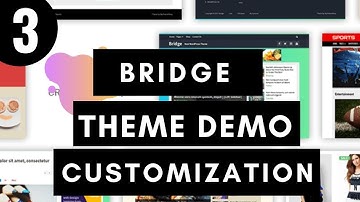 Bridge Theme Customization Bangla tutorial