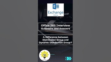 Office 365 Interview: Difference between Distribution Group and Dynamic Distribution Group #shorts
