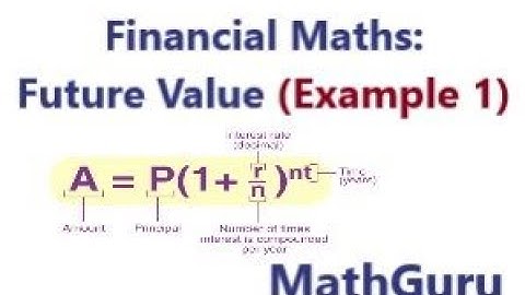 Future Value Calculation | Financial Maths | Gr. 11-12 | Example 1