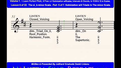 Part 5b. LESSON 6 of 32, The si_b minor scale. EAR TRAINING EXERCISES