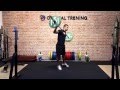 Side rotasjon mage stang teknikk / side rotation abs barbell technique