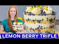 Easy Lemon Cheesecake Blueberry Trifle | with no-bake instructions!