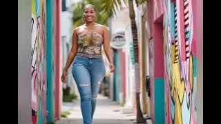 4k lookbook beautiful African girl thick curvy woman
