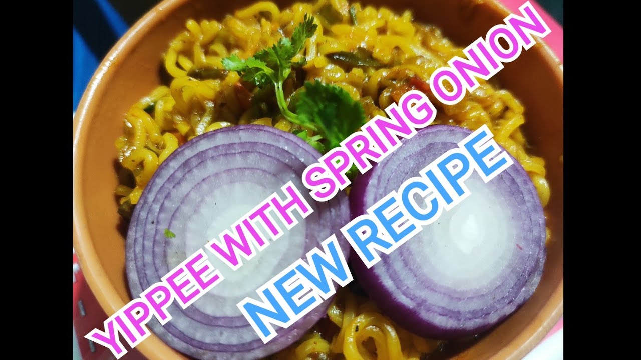 ପିଆଜ ସଣ୍ଡା ଓ YIPPEE ର ନୂଆ ରେସିପି 🍜Spring Onion With Yippee/Maggi