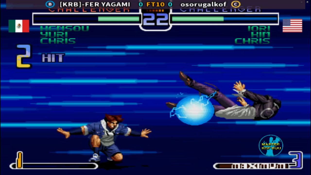 Kof 2002- El Rugalero Gringo se mide ante el Pro de México Fer Yagami