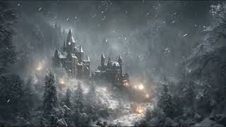 Snowstorm And Howling Winds In Mountain Castle. Sounds Of Blizzard For Sleep. Cold Winter Night.