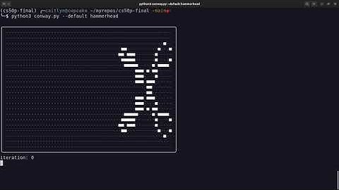Harvard CS50P Final Project: Conway