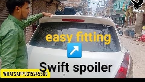 As Swift car spoiler price Modified Spoiler easy install Swift vxi 2014-17 Spoiler fitting kaisee kr