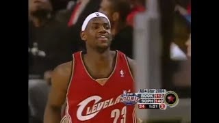 LeBron James - 2004 Rookie Game Highlights (33 Points, 10 Dunks)
