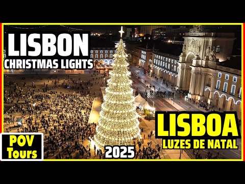 أضواء عيد الميلاد في لشبونة 2025 ليلة الافتتاح البرتغال 