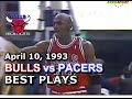 April 10 1993 Bulls vs Pacers highlights