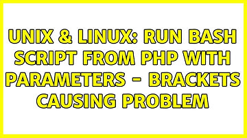Unix & Linux: Run bash script from PHP with parameters - Brackets causing problem (2 Solutions!!)