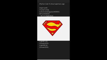 Draw Superman Logo In Python With Code | Sueprman logo code | awesome python turtle codes #Ajcoding