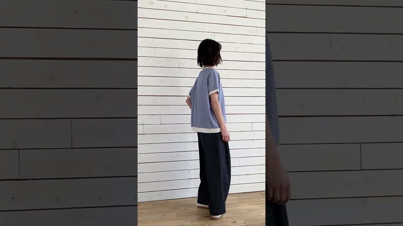 ATELIER EQUAL style｜細ボーダー天竺プルオーバー/コットン・綿・半袖 