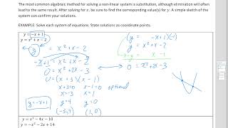 A2 3 8 Solving Non Linear Systems of Equations