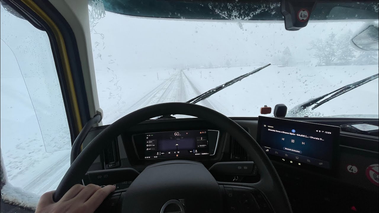 TRUCK DRIVING POV ❄️ Zero Visibility | 4K 60FPS