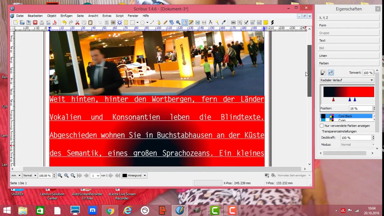 Scribus Hintergrundfarbe Andern Youtube