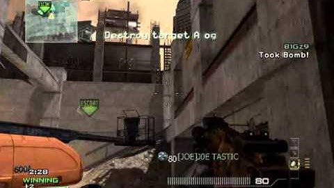 Mw3 2 nice throwing knife first blood kills in search and destroy!
