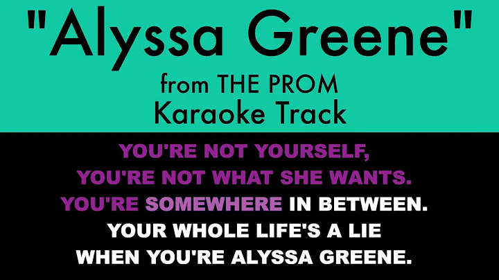 "Alyssa Greene" from The Prom - Karaoke Track with...