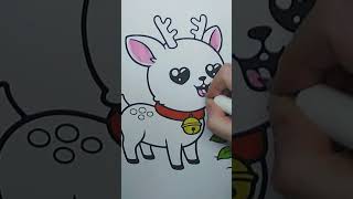 Relaxing Coloring Page | Cute Deer with Heart Eyes 💕