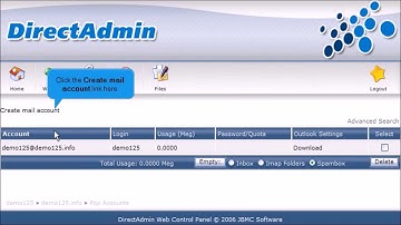 How to create a POP email account in Direct Admin