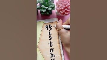 Easy Idea for Front Page: History 📜 #shorts #halyncalligraphy #frontpage