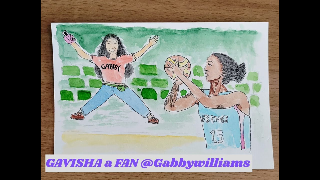 Basketball Fan Gavisha watching her prodigy GabbyWilliams. 