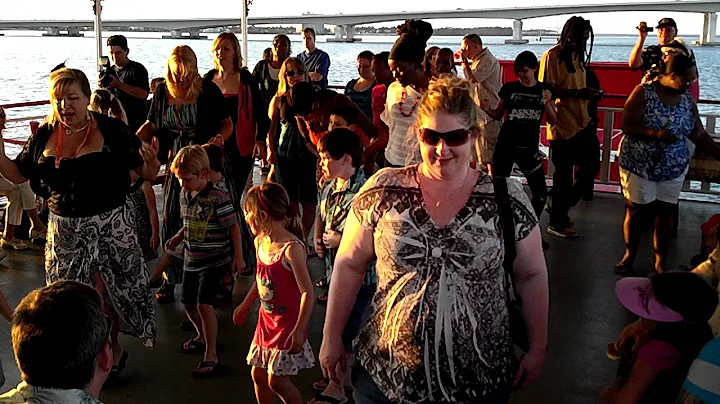 Saquilla dancing on the Betsy Ann River Boat