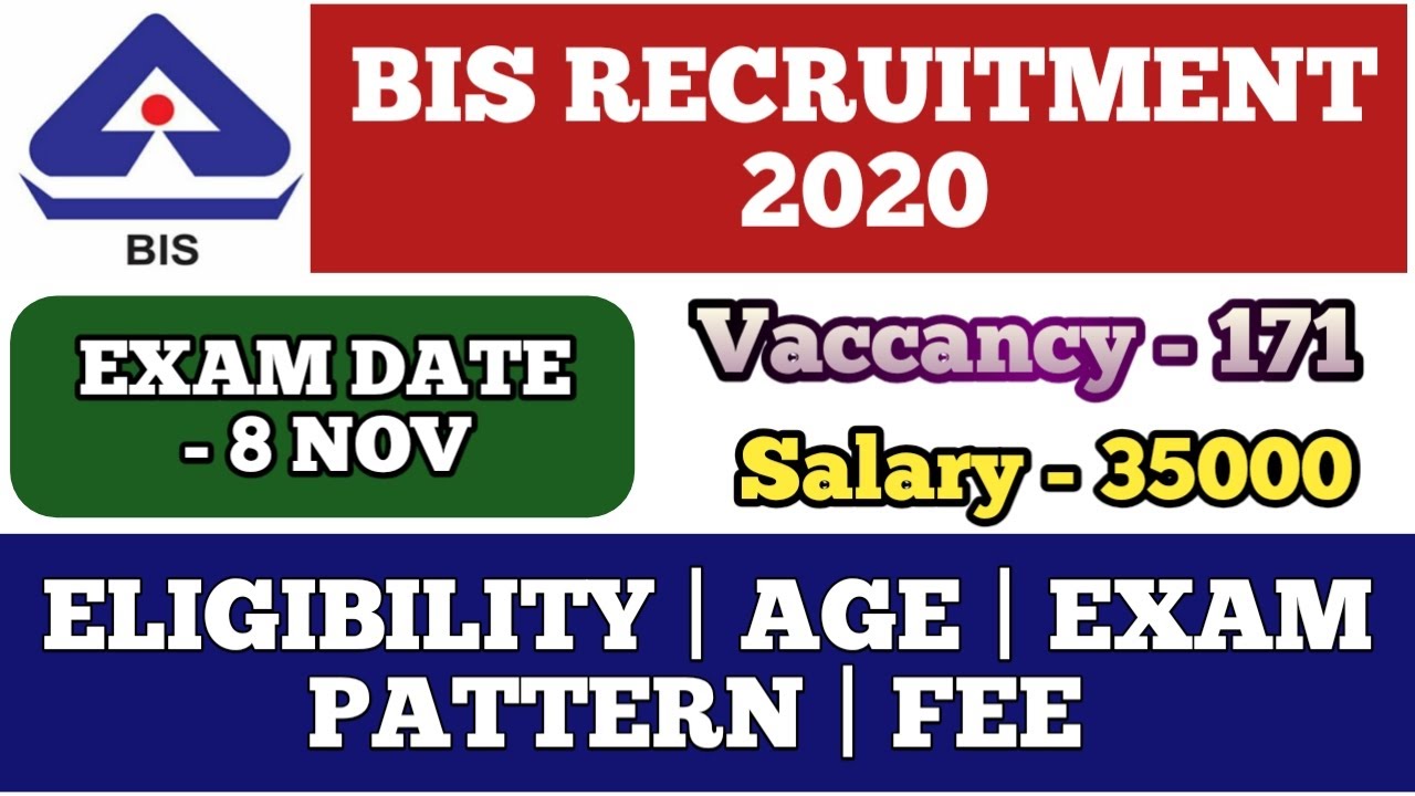 BIS 2020 RECRUITMENT OUT || Check All Eligibility Criteria || Freshers Can also apply.