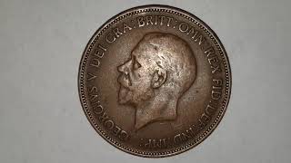 British - King George V - 1931 - One Penny - Circulated - Coin World UK