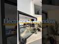 Electric lifting window rainwater induction system to avoid erosion of the balcony