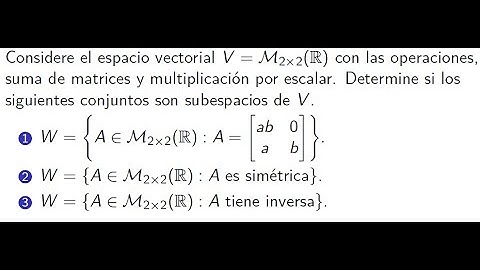 Subespacios - Ejercicios con matrices