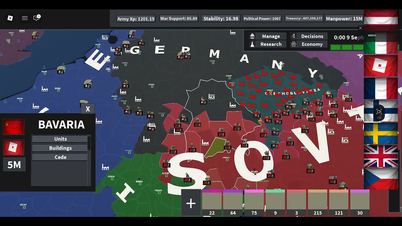 play Ultimate Victory as soviet , control Europe 1