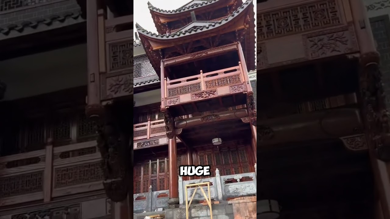 Amazing huge building from the wood of trees🤯 