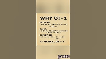why 0!=1#0!=1#1!=1#permutations_and_combinations #empty arrangement #1289math #maths#factorials