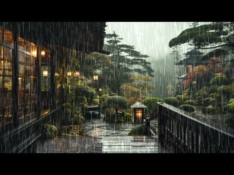 Real Rain Sound For Sleep Relaxation Rain On Garden