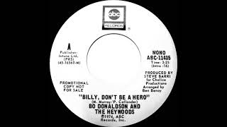 1974 Bo Donaldson & The Heywoods - Billy, Don’t Be A Hero (mono radio promo 45)