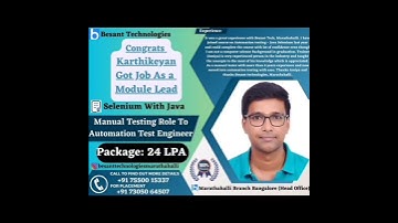 🎉👏 Congratulations Guys 🎉👏|Besant Technologies Marathahalli Branch Last few days Placed Students...🔥