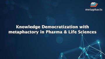 Knowledge Democratization with metaphactory in Pharma & Life Sciences