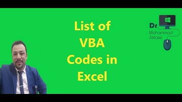 اكبر مكتبة اكواد جاهزه (vba excel)