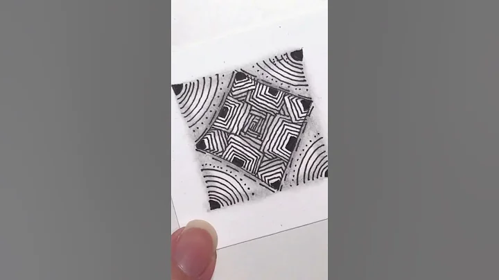 禅绕画作品-第7天Zentangle Work-Day 7 #zentangle  #zentanglepatterns #zentanglestrings #暗线变化 #禅绕画  #shorts - 天天要闻