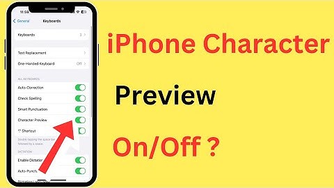 How To Turn On/Off Character Preview In Keyboard In iPhone
