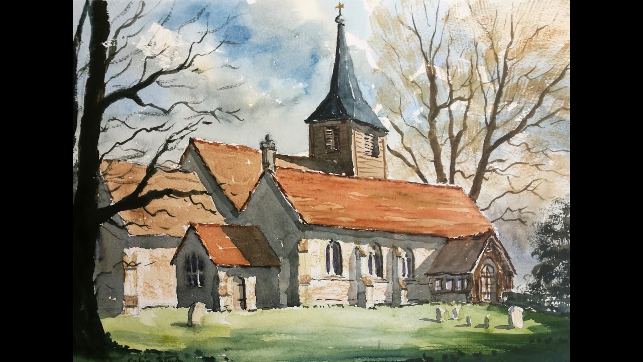 Colinsteedart. Roxwell Church, Essex. (Watercolour Demonstration). - Youtube