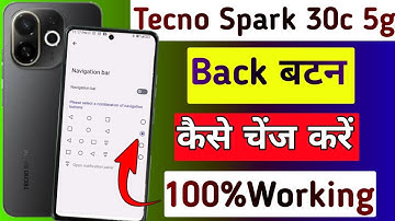 Tecno Spark 30c 5g me back button kaise change kare//how to system navigation baar in tecno spark 5g