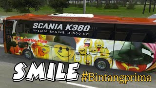 BINTANG PRIMA ( Smile ) livery jbhd ori Bus Simulator Indonesia Game