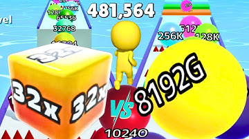 Ball Run Infinity ♾️ & 2048 💥 vs Jelly Run 2048 [32x High Score] 🍬 vs Push Harder 3D 🔥