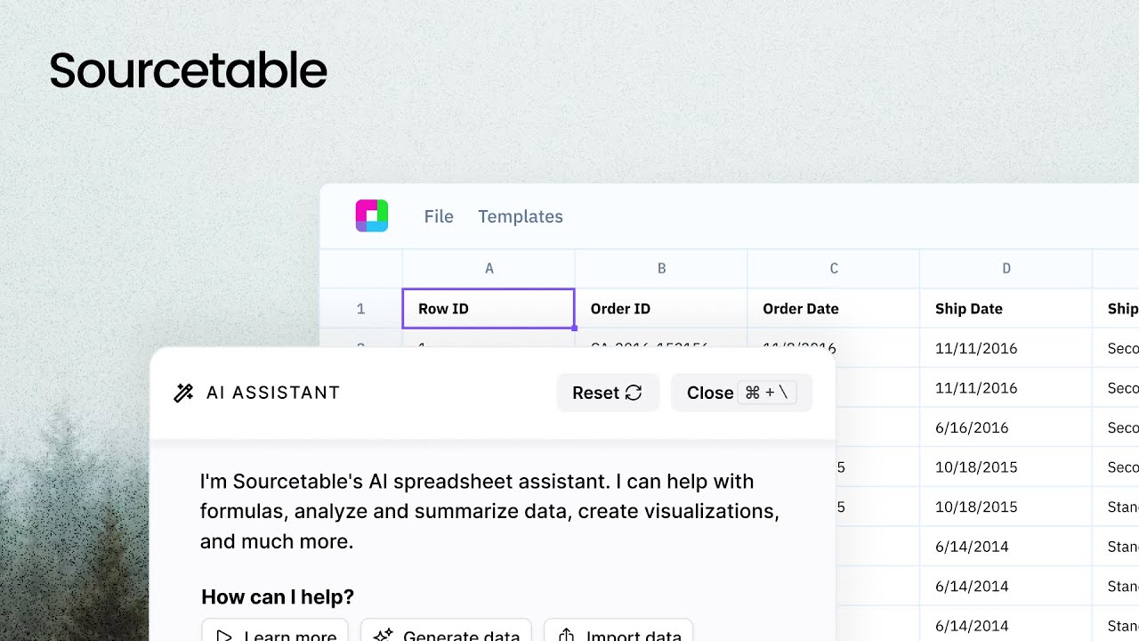 Sourcetable - Data Generation