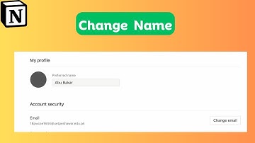How to change Name on Notion
