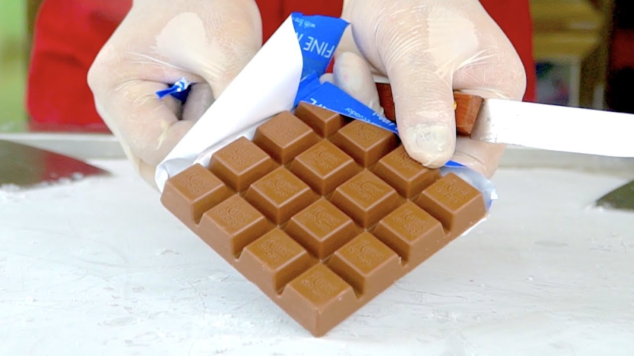 RITTER SPORT Fine Milk Chocolate bar ice cream rolls